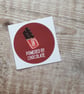 Powered by Chocolate 38mm round sticker - Image 2