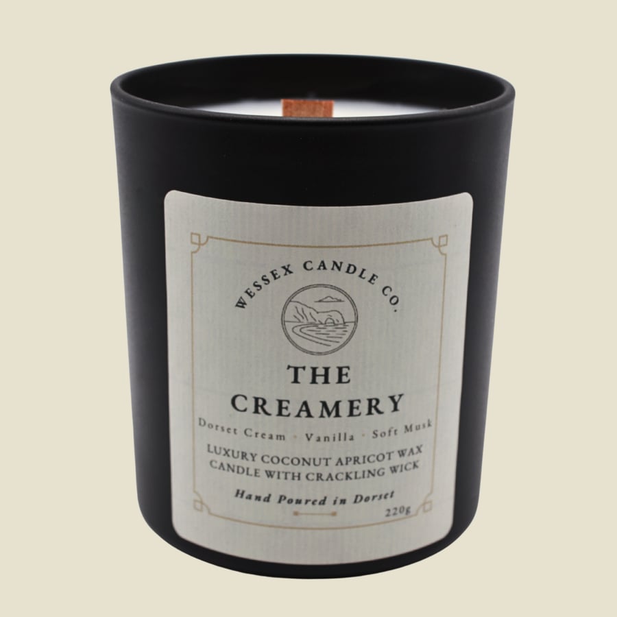 Vanilla Cream Candle - The Creamery - Wooden Wick