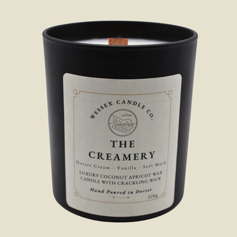 Vanilla Cream Candle - The Creamery - Wooden Wick