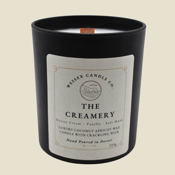 Vanilla Cream Candle - The Creamery - Wooden Wick