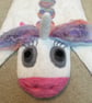 Hand Needle Felted Rainbow Unicorn Rug - Image 2