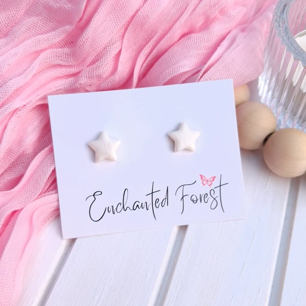 Pearlescent Star Stud Earrings, Celestial Jewellery, Accessories & Gifts