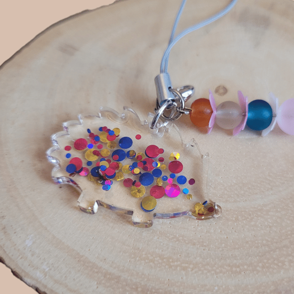 Resin Hedgehog Phone Charm 