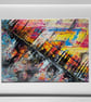 Multichrome Silhouette - Original Abstract A4 Framed Painting - Image 2