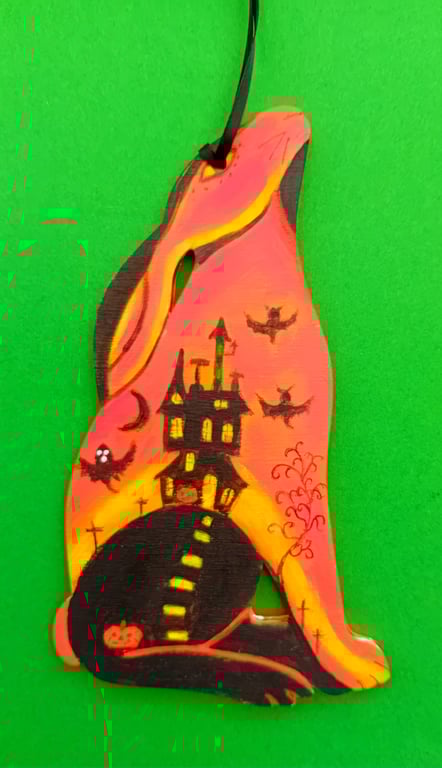 Halloween hare in orange