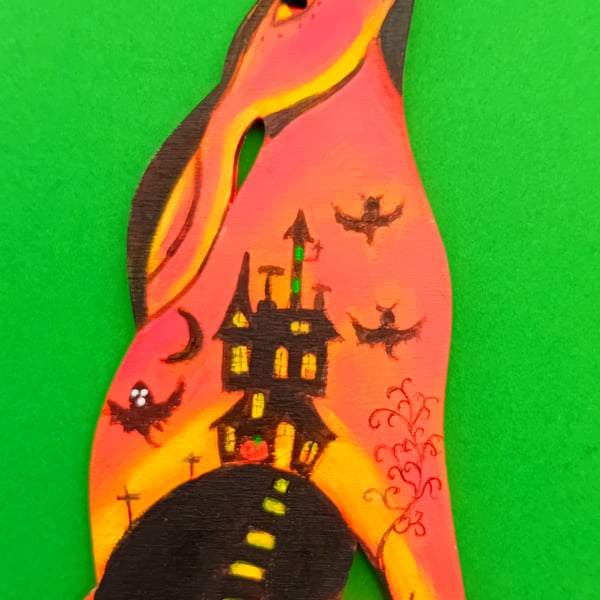 Halloween hare in orange