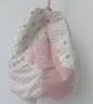  Bucket Bag, Cotton Fabric, Hexagonal Patchwork - Image 5