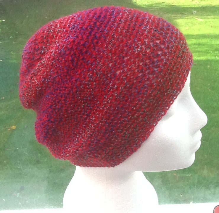 Cranberry Rainbow! Crocheted Slouchy, or soft ... - Folksy