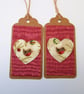 Set of 4 Christmas robin gift tags - Image 3