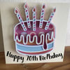 Birthday Cake Card - Layered design - can be personalised