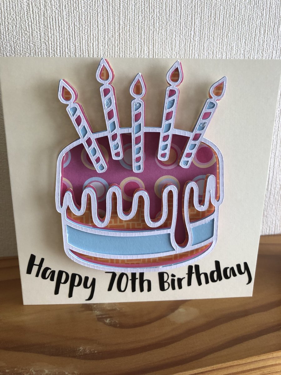 Birthday Cake Card - Layered design - can be personalised