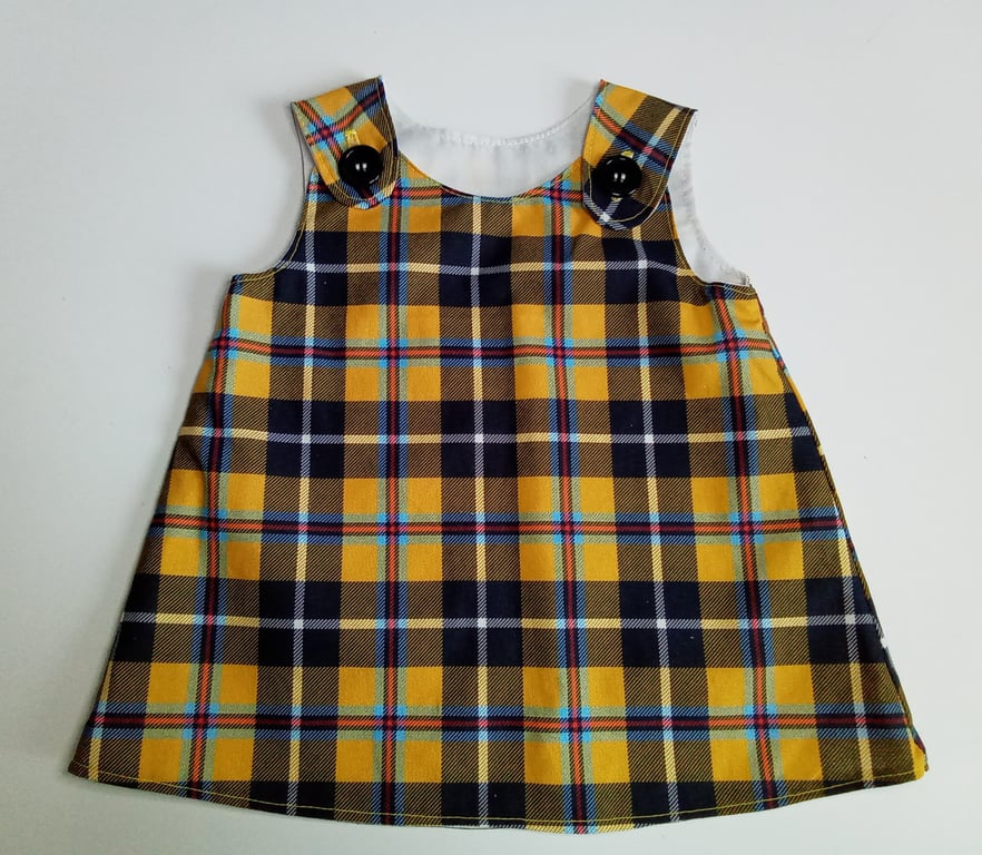 Cornish Tartan Dress, 0-3 months,  Tartan dress, Winter Dress, pinafore