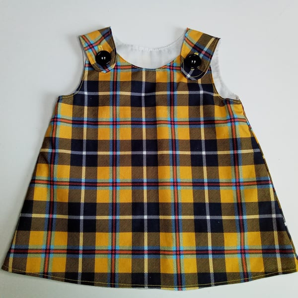 Cornish Tartan Dress, 0-3 months,  Tartan dress, Winter Dress, pinafore