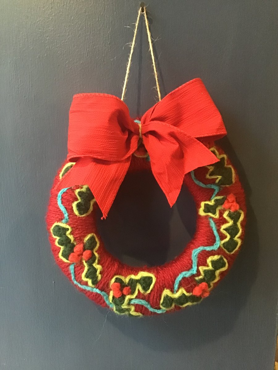Vibrant wool wreath