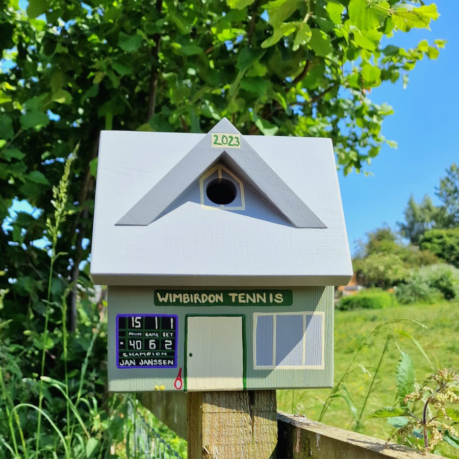Tennis Club Personalised Bird Box