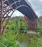 'Ironbridge'. An original handprinted linoprint of Ironbridge in Shropshire. - Image 10