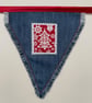 Denim Christmas Bunting with Scandi motifs - Image 3