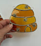 Stained Glass Beehive Suncatcher - Handmade Window Decoration - Mini Bee Cluster - Image 4