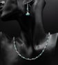 Turquoise Howlite and silver handmade link necklace. - Image 4