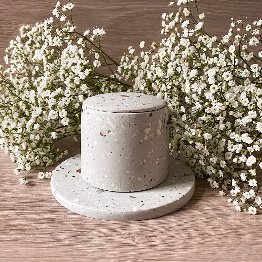 Jesmonite jars stone jars cute storage jars