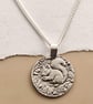 Squirrel Engraved Sterling Silver Coin Necklace - Image 6