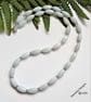 Designer Sea Foam Amazonite Sterling Silver Necklace 