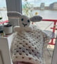 Handmade Crochet Bunny Snuggle Blanket, Baby Comforter, Bunny Lovey - Image 4