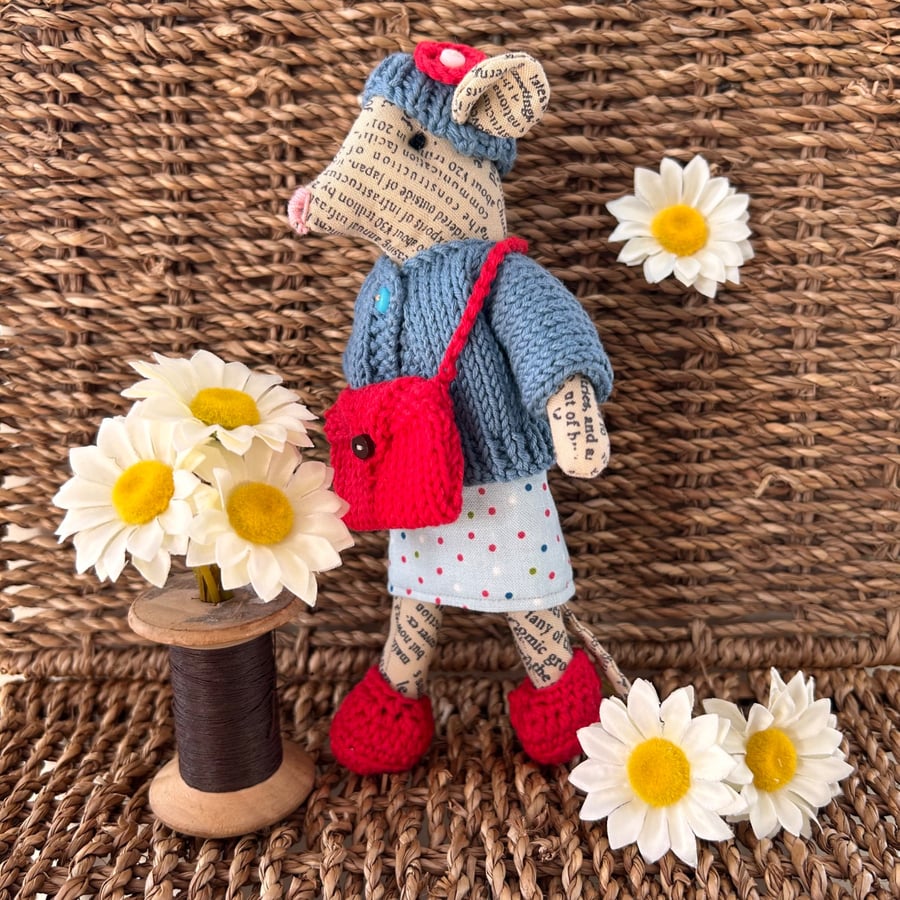 Handmade Little Fabric Mouse 