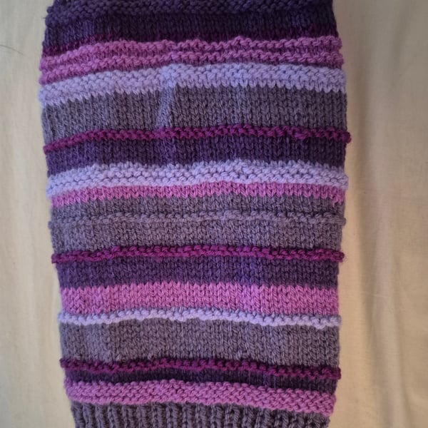 Hand knitted dog coat 