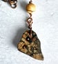 Small Cherry Wood Pendant Inlaid with Copper - Image 5