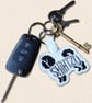 Shih Tzu Keyring - Embroidered Dog Word Art Bag Charm - Image 4