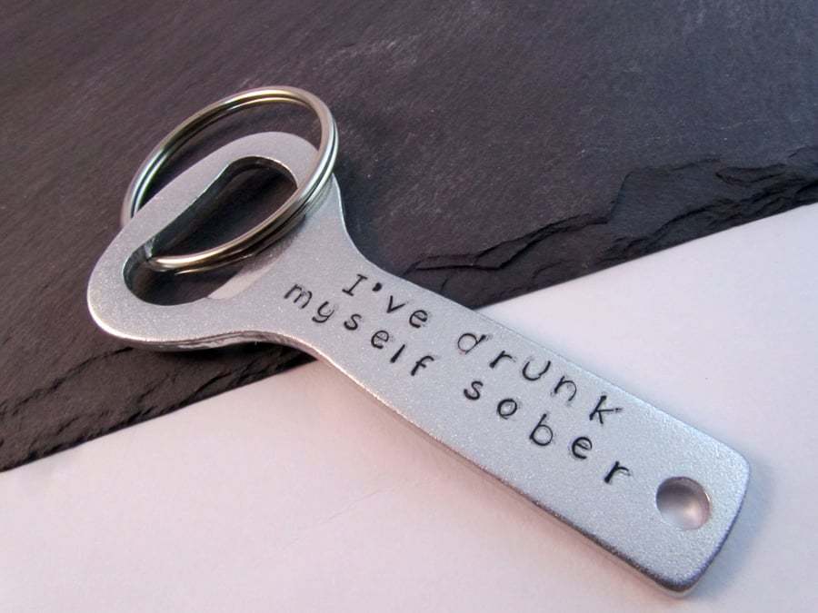 I've drunk myself sober bottle opener, Robert Rankin Keyring