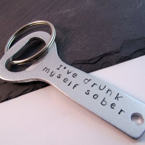 I've drunk myself sober bottle opener, Robert Rankin Keyring