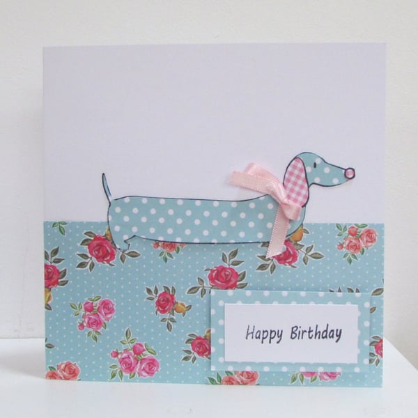Dotty Dachshund Birthday Card