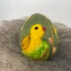Felted Easter Egg, Needle Felt Easter Decoration, Two Ducks in nests