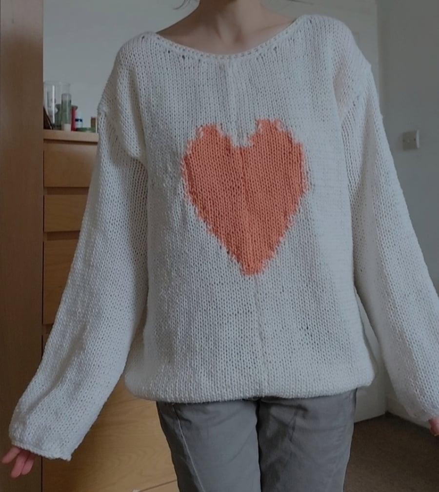 Hand Knit Pullover Love