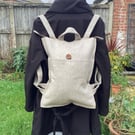 Boiled wool back pack, neutral colour, only one made