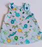 Blue Cotton summer dress, 3-6 months, dress, A line dress, Jungle animals   - Image 1