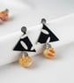 Triangular droplet earrings
