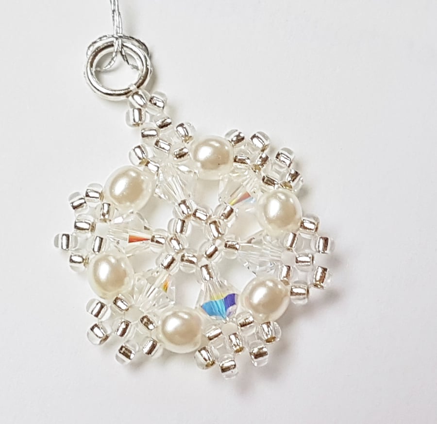 Custom item, for sale to Sarah West only: Snowflake Christmas Tree Decoration