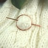 Small Shawl Pin, Copper Ring and Pin, Scarf or Cardigan Clasp