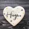HUGS Handmade heart to send some love, personalised and gift boxed