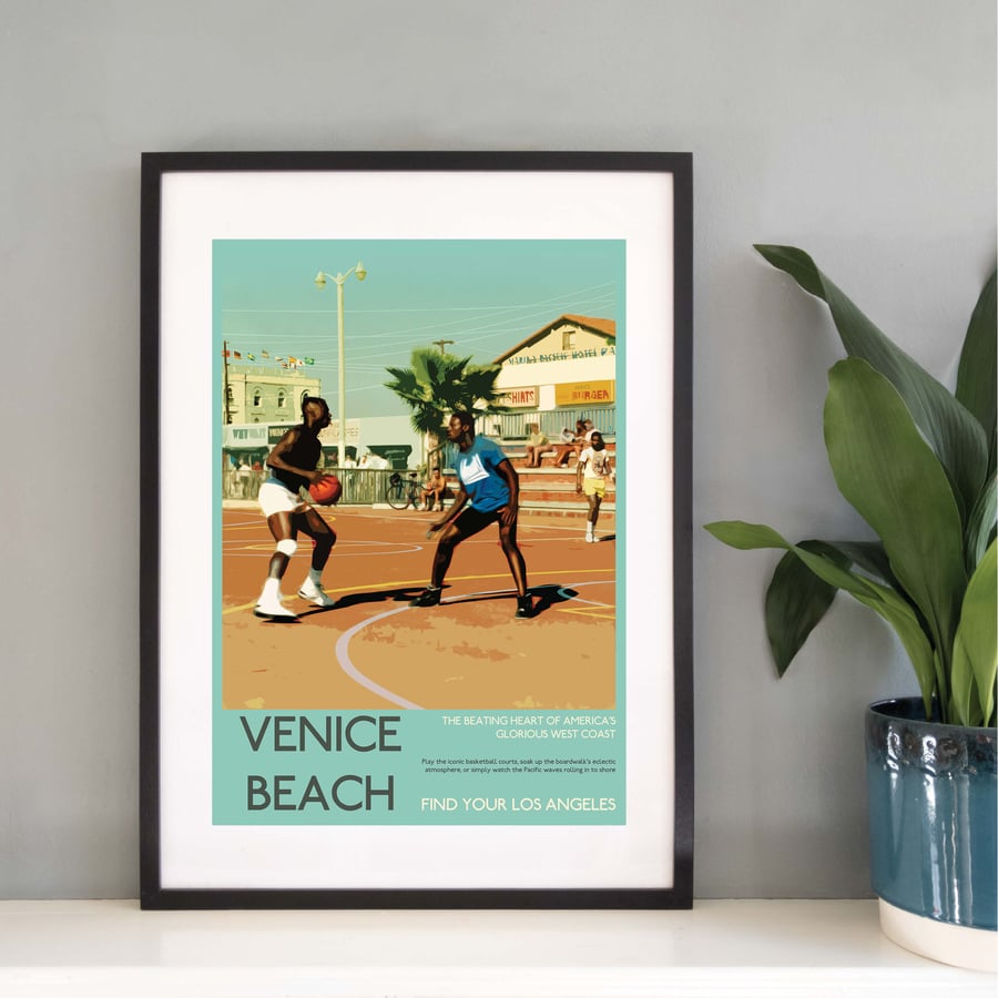 Venice Beach, Los Angeles USA Travel Print from Silver and Paper Prints I006m