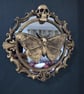 Gold Gothic Deathmoth Glass Mirror 19cm Frame - Image 3