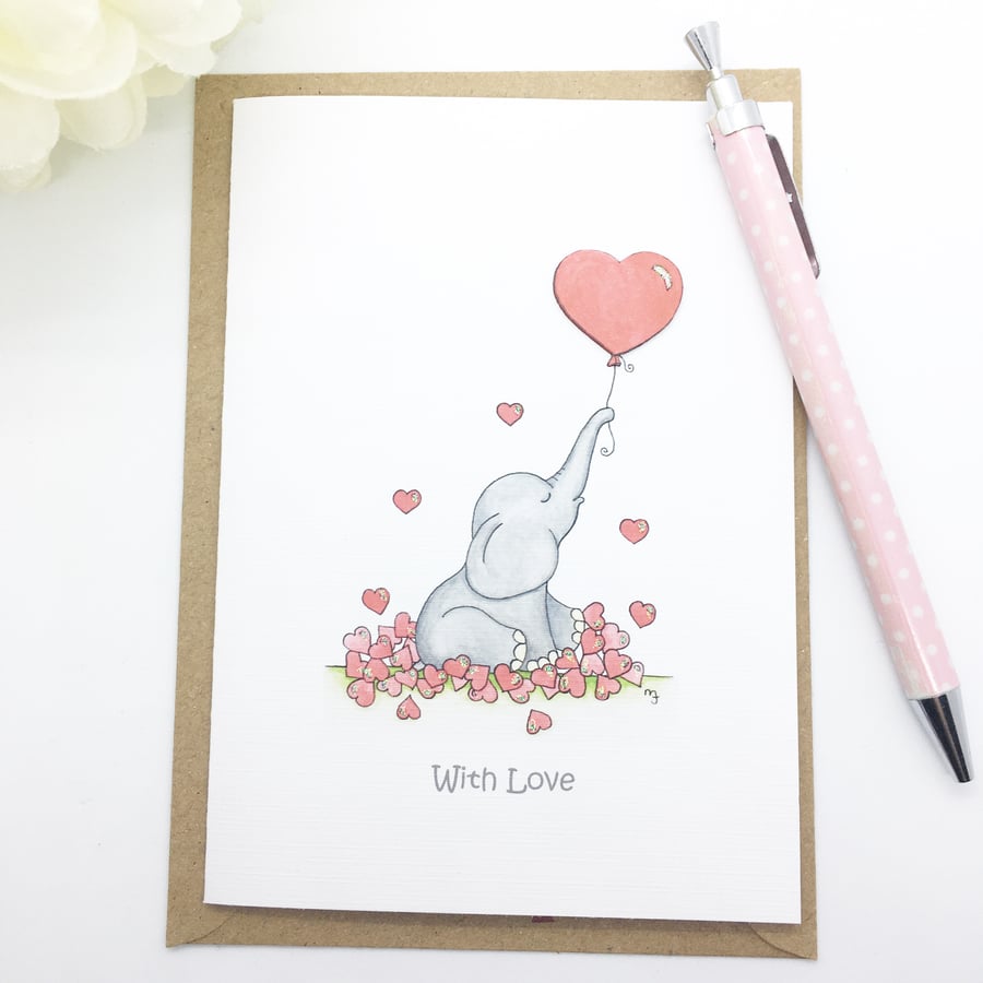 With Love Ellie Card - With Love - Anniversary - Valentines 