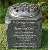 Personalised Granite Memorial Vase Grave rosebowl  Flower Cemetery Grave Vase