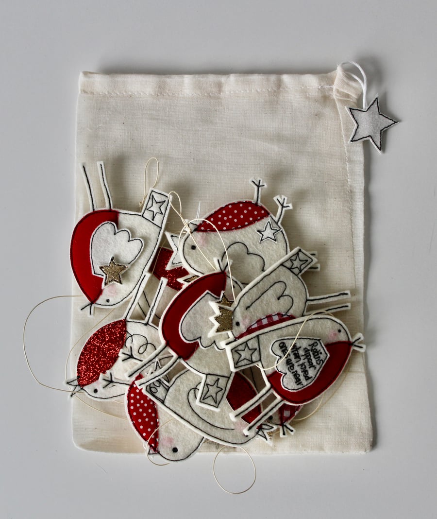 Special Order for Kate - 'Robin Garland' - Hanging Decoration