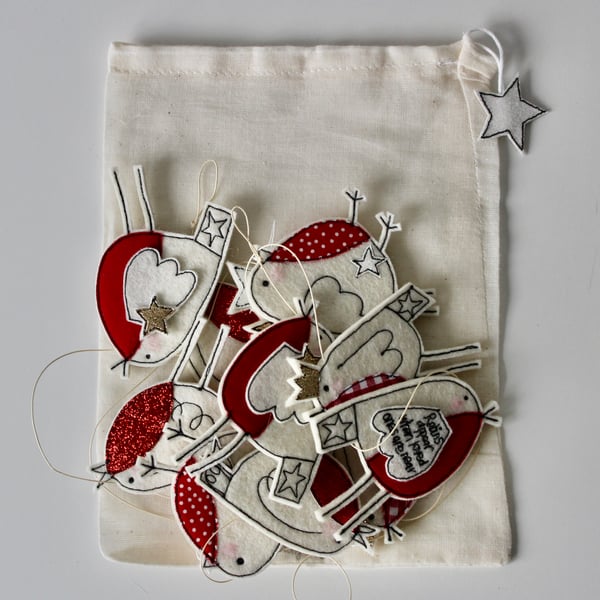 Special Order for Kate - 'Robin Garland' - Hanging Decoration