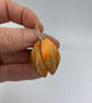 Orange aluminium winter tree earrings - Image 3