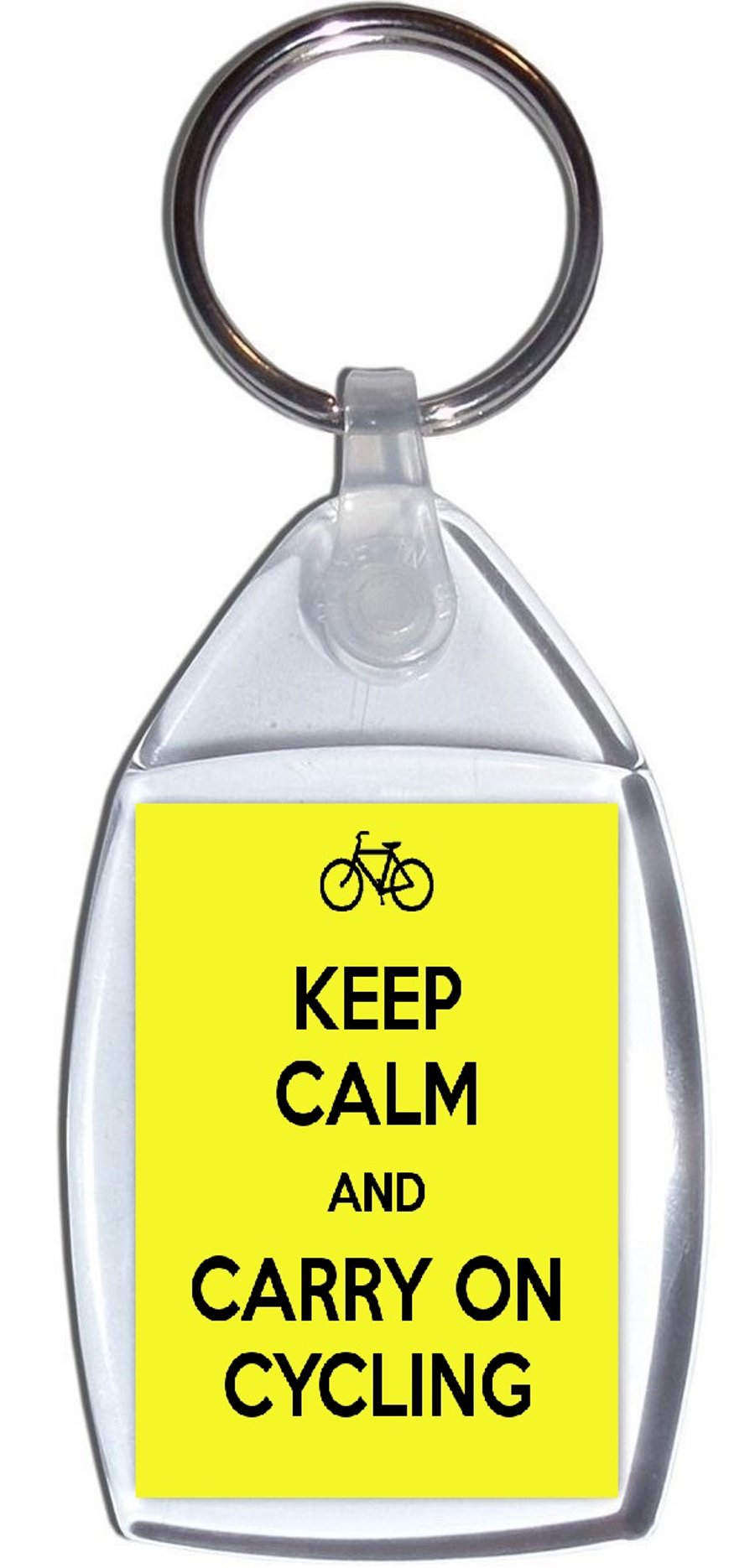 Keep Calm and Carry On Cycling - Keyring  (FD0112e)